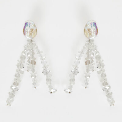 Acler TREVERLY EARRING — CRYSTAL PEARL - Image 1