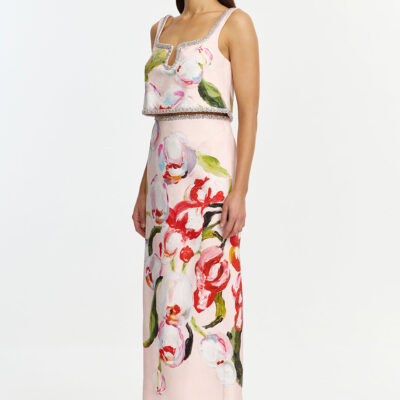 Acler SOUTHACRE MAXI SKIRT — CHERRY MEDLEY - Image 2