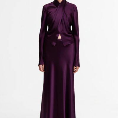 Acler SOROBA MAXI SKIRT — FIG - Image 1