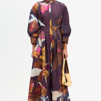 Acler SMITHERTON MAXI DRESS — COCOA CANVAS - Image 1