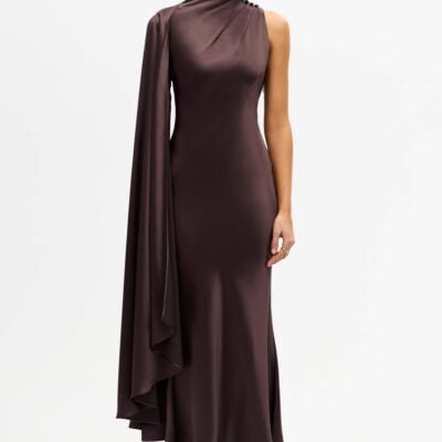 Acler ROPLEY MAXI DRESS — COCOA - Image 1