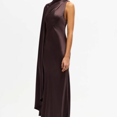 Acler ROPLEY MAXI DRESS — COCOA - Image 2