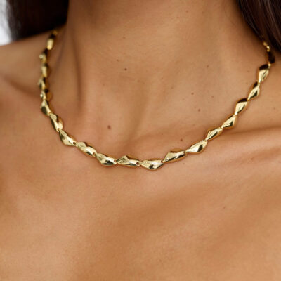 Acler RILBOSHIN CHAIN NECKLACE — GOLD - Image 2