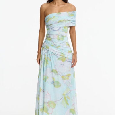 Acler RICHDORE MAXI DRESS — BLUE PLUM FORREST - Image 1