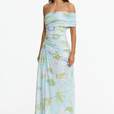 Acler RICHDORE MAXI DRESS — BLUE PLUM FORREST - Image 2
