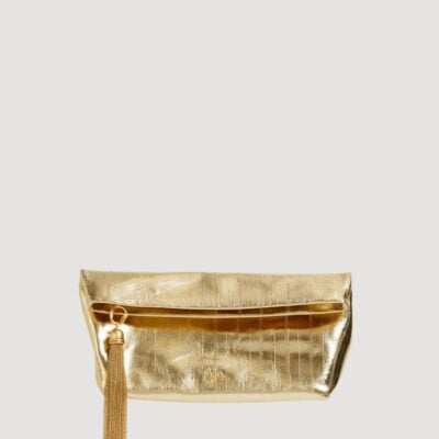 Aje Verona Eel Emboss Small Clutch — GOLD EEL - Image 1