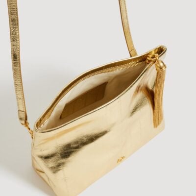 Aje Verona Eel Emboss Small Clutch — GOLD EEL - Image 2