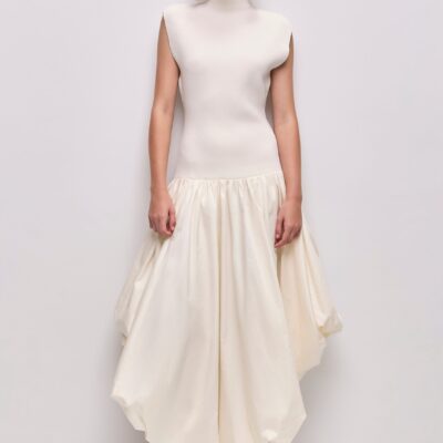 Aje Venetia Knit Midi Dress — CREAM - Image 1