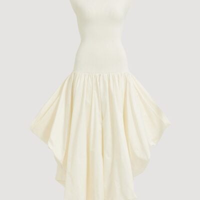 Aje Venetia Knit Midi Dress — CREAM - Image 2