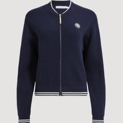 Aje Varsity Knit Jacket — MIDNIGHT - Image 2