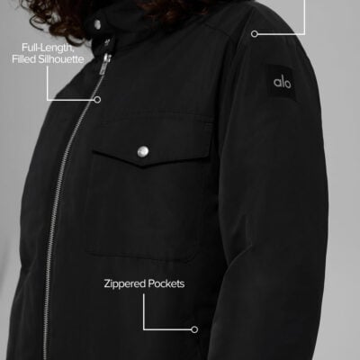 Alo Yoga Work It Bomber - Black - Image 2