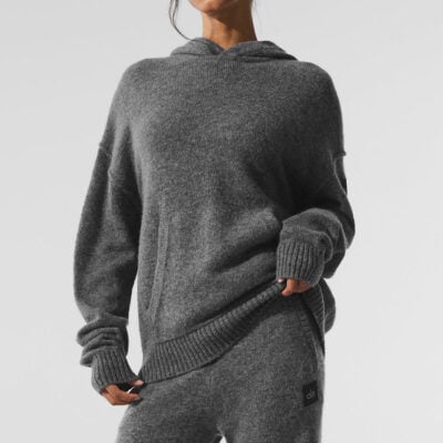 Alo Yoga Wool Cashmere New Class Hoodie - Platinum Grey - Image 1