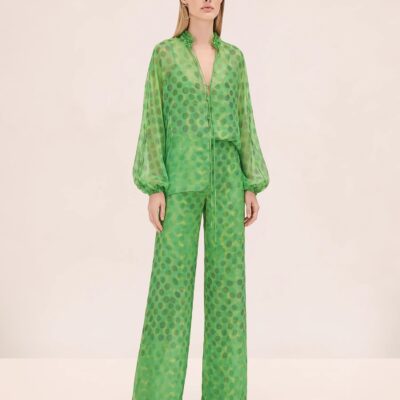Alexis Verde Pant — EMERALD DOT - Image 1