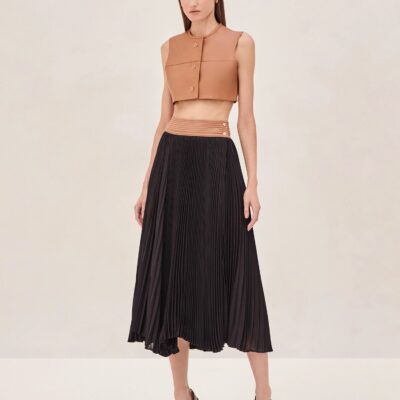 Alexis Tansia Skirt — SADDLE/ BLACK - Image 1
