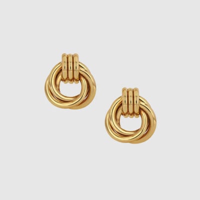 Anine Bing Triple Knot Earrings - Gold — ONE - Image 1