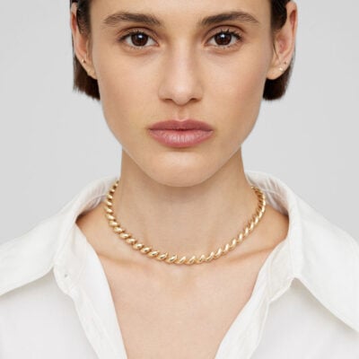 Anine Bing Spiral Necklace - 14k Gold — ONE - Image 2