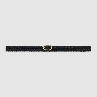 Anine Bing Small Double Signature Link Belt Braided - Black — XS/S - Image 1