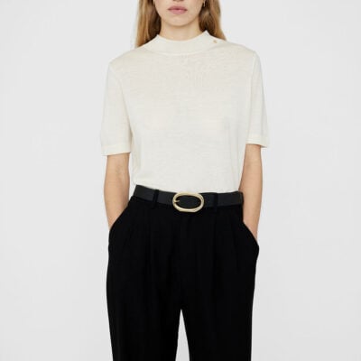 Anine Bing Signature Link Belt - Black With Gold — XS/S - Image 2