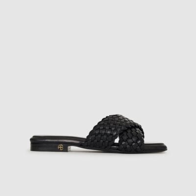 Anine Bing Ria Slides Braided - Black — 36 - Image 1
