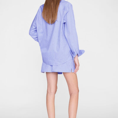 Anine Bing Ramy Short - Blue Stripe — XS - Image 2
