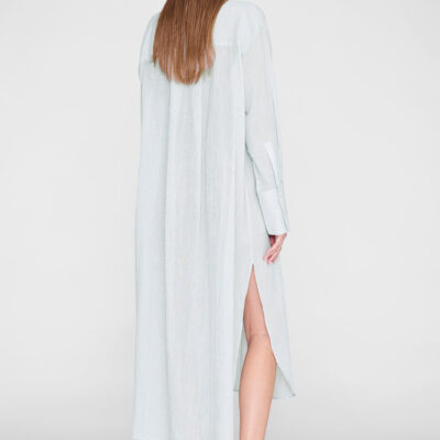 Anine Bing Noemi Dress - Green And White Mini Stripe — XS - Image 2