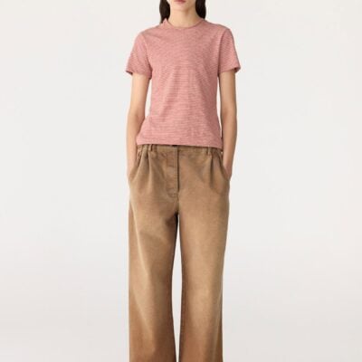 Bassike Worn Canvas Pleat Pant — 0 - Image 1