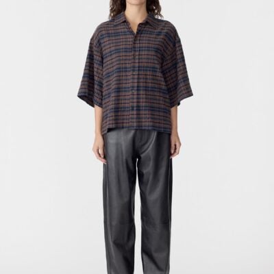 Bassike Texture Check Shirt — 00 - Image 1