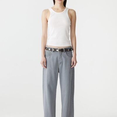 Bassike Studded Leather Belt - Image 2
