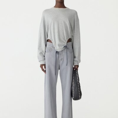 Bassike Slouch Studded Shoulder Bag — OSFA - Image 2