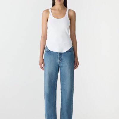 Bassike Slim Scoop Rib Tank — 00 - Image 1