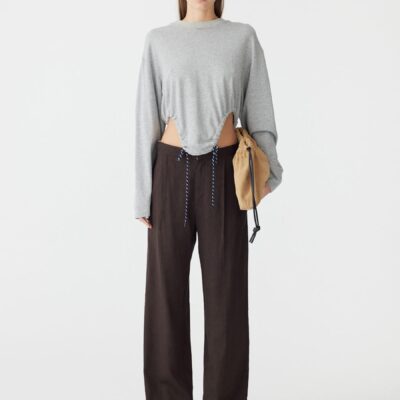 Bassike Scoop Hem Long Sleeve Sweat — XS - Image 1
