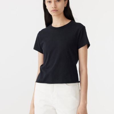 Bassike Raw Edge Baby T-Shirt — XXS - Image 2