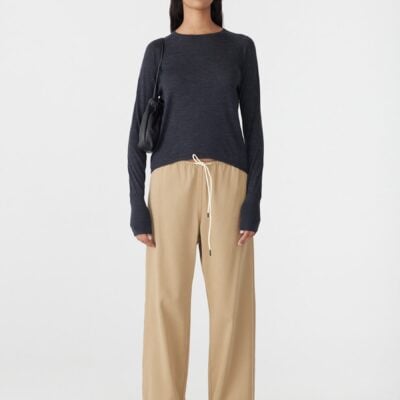 Bassike Pull On Drawstring Pant — 0 - Image 1