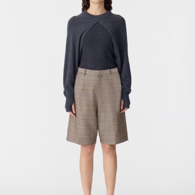 Bassike Pleated Check Short — 0 - Image 1