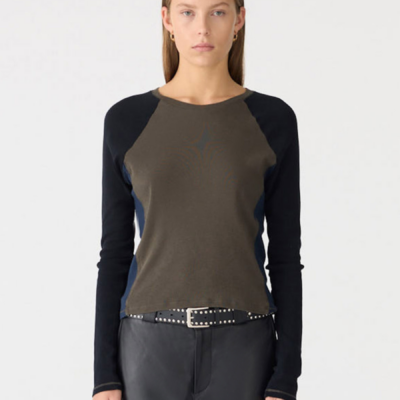 Bassike Paneled Baby Long Sleeve T-Shirt — XXS - Image 2