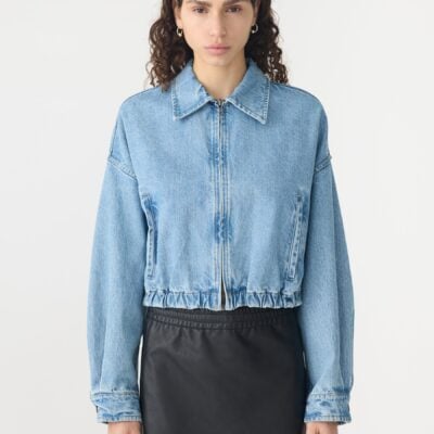 Bassike Organic Denim Cropped Jacket — 00 - Image 2