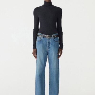 Bassike Mini Stud Leather Belt - Image 2