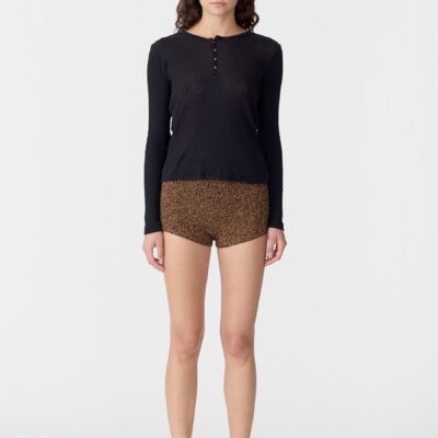 Bassike Melange Knitted Boyshorts — XS/S - Image 1