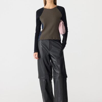 Bassike Leather Zip Off Pant — 0 - Image 1