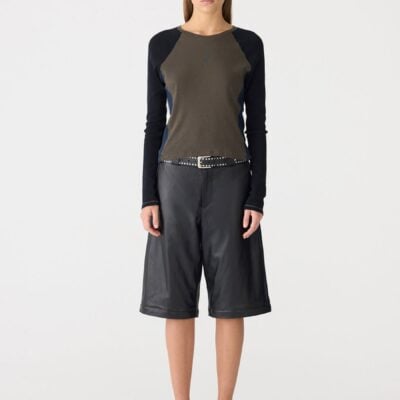 Bassike Leather Zip Off Pant — 0 - Image 2