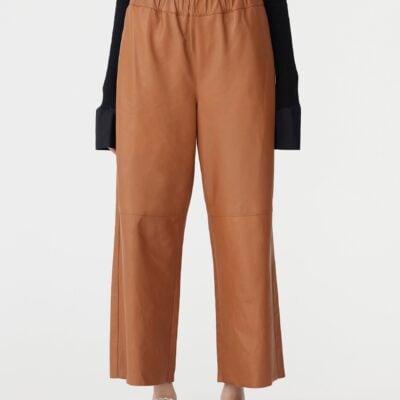 Bassike Leather Pull On Wide Leg Pant — 00 - Image 2
