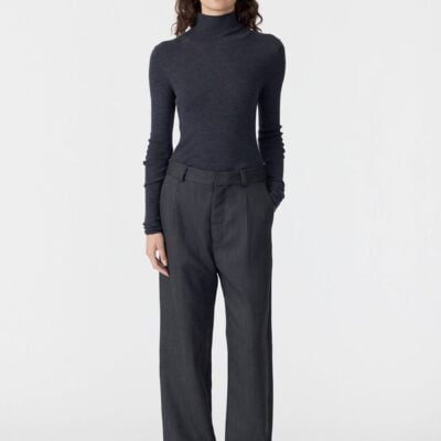 Bassike Funnel Neck Rib Top — 0 - Image 1