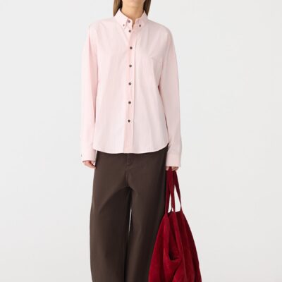 Bassike Crushed Cotton Slouch Shirt — 00 - Image 1