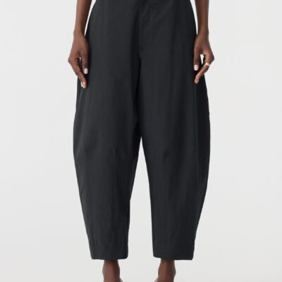 Bassike Crushed Cotton Darted Hem Pant — 00 - Image 2