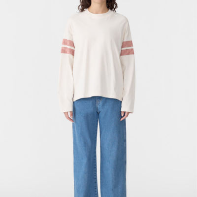 Bassike Boxy Rib Insert Long Sleeve T-Shirt — XXS - Image 1