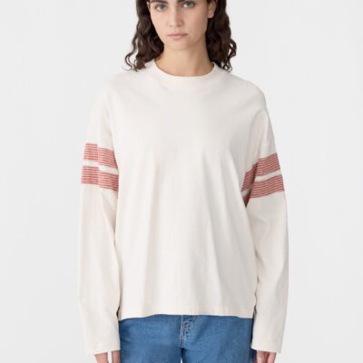 Bassike Boxy Rib Insert Long Sleeve T-Shirt — XXS - Image 2