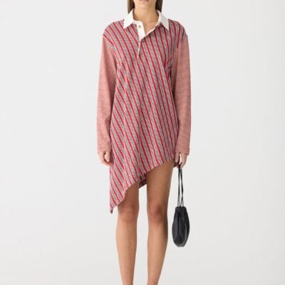 Bassike Bias Stripe Polo Dress — XXS - Image 1