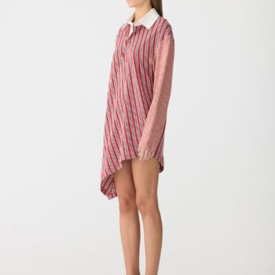 Bassike Bias Stripe Polo Dress — XXS - Image 2