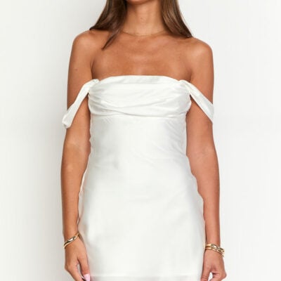 Beginning Boutique Zoella White Off The Shoulder Mini Dress — 10 - Image 2