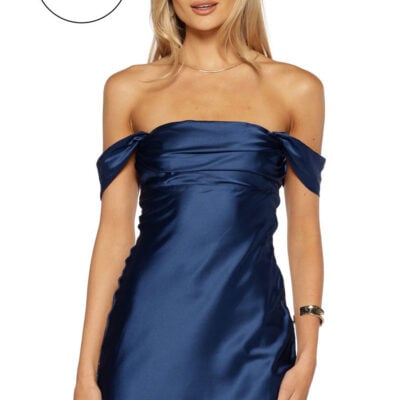 Beginning Boutique Zoella Tall Fit Navy Off The Shoulder Mini Dress — 10 - Image 2